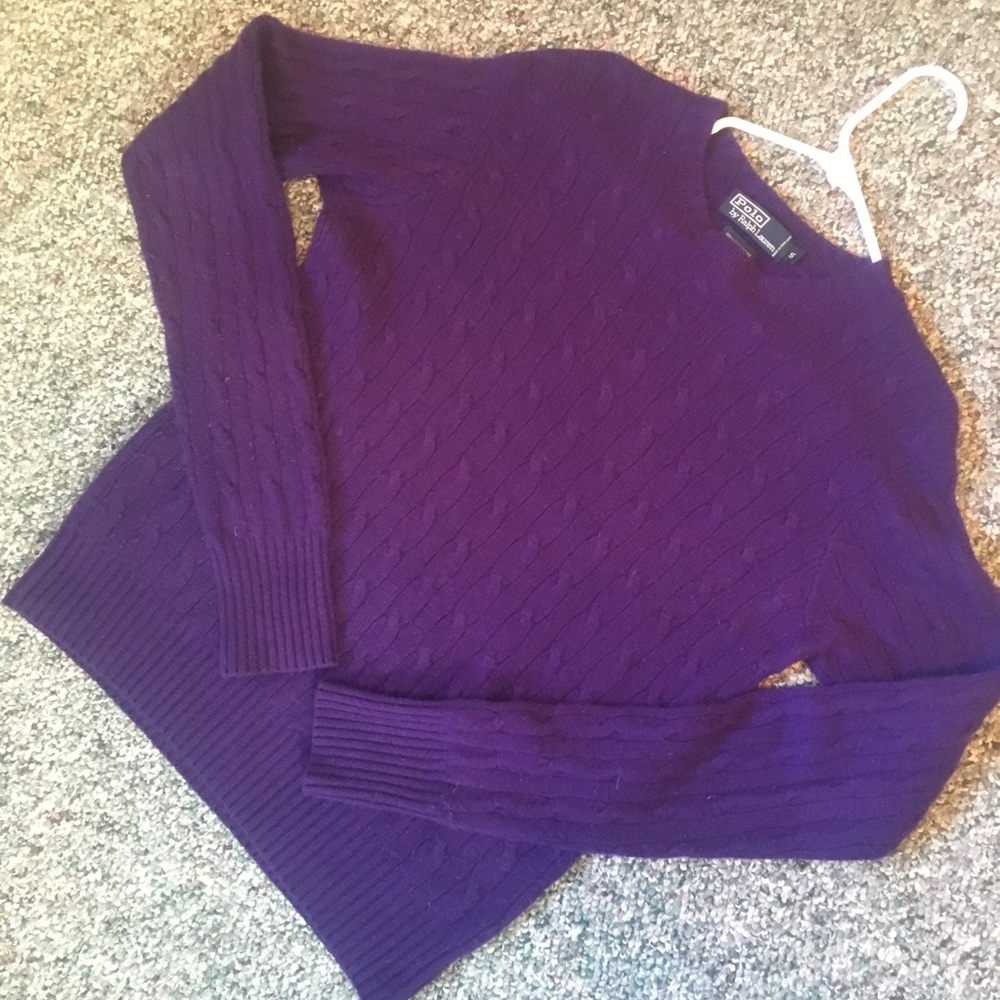 Ralph Lauren Polo purple cashmere sweater